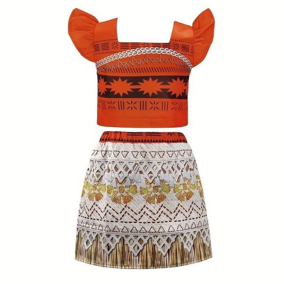 Girls Moana Ruffle Shirt & Skirt Set - Picture 2 of 8